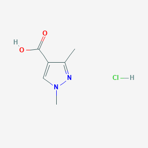 molecular formula C6H9ClN2O2 B1438067 1,3-Dimethyl-1H-pyrazole-4-carboxylic acid hydrochloride CAS No. 1185293-73-5