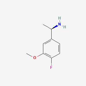 molecular formula C9H12FNO B1438068 (R)-1-(4-Fluoro-3-methoxyphenyl)ethanamine CAS No. 1157581-09-3