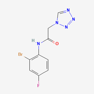 N-(2-bromo-4-fluorophenyl)-2-(1H-1,2,3,4-tetrazol-1-yl)acetamide