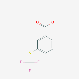 molecular formula C9H7F3O2S B14380691 Benzoic acid, 3-[(trifluoromethyl)thio]-, methyl ester CAS No. 88489-59-2