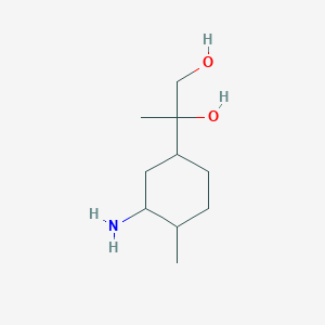 molecular formula C10H21NO2 B14380704 2-(3-Amino-4-methylcyclohexyl)propane-1,2-diol CAS No. 89951-91-7