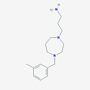 molecular formula C16H27N3 B1438072 {3-[4-(3-甲基苄基)-1,4-二氮杂环戊-1-基]丙基}胺 CAS No. 1094772-84-5