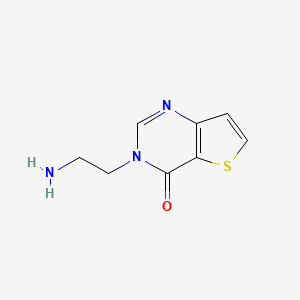 molecular formula C8H9N3OS B1438074 3-(2-aminoethyl)thieno[3,2-d]pyrimidin-4(3H)-one CAS No. 1097781-18-4