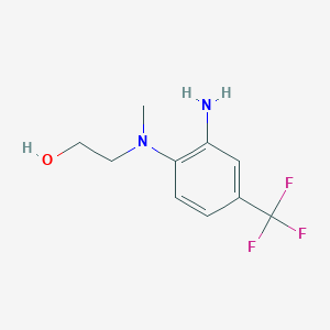 molecular formula C10H13F3N2O B1438075 2-[2-氨基(甲基)-4-(三氟甲基)苯胺基]-1-乙醇 CAS No. 1098343-69-1