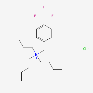 molecular formula C20H33ClF3N B14380760 N,N-Dibutyl-N-{[4-(trifluoromethyl)phenyl]methyl}butan-1-aminium chloride CAS No. 89781-51-1