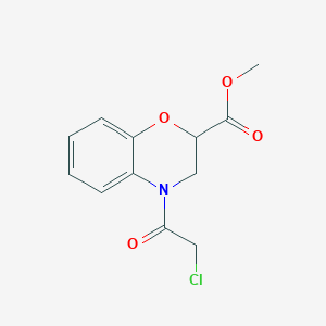 molecular formula C12H12ClNO4 B1438077 methyl 4-(2-chloroacetyl)-3,4-dihydro-2H-1,4-benzoxazine-2-carboxylate CAS No. 949980-36-3