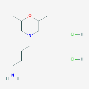 molecular formula C10H24Cl2N2O B1438079 4-(2,6-Dimethylmorpholin-4-yl)butan-1-amine dihydrochloride CAS No. 1172005-10-5