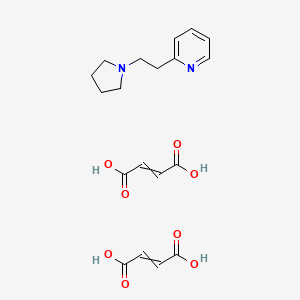 molecular formula C19H24N2O8 B14380844 But-2-enedioic acid;2-(2-pyrrolidin-1-ylethyl)pyridine CAS No. 90125-78-3