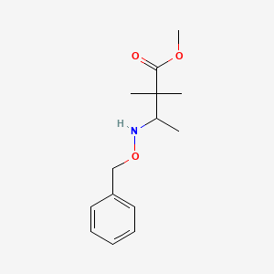 molecular formula C14H21NO3 B14380858 Methyl 3-[(benzyloxy)amino]-2,2-dimethylbutanoate CAS No. 88517-46-8