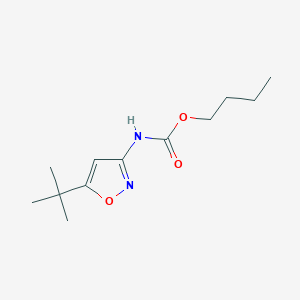 molecular formula C12H20N2O3 B14380870 Butyl (5-tert-butyl-1,2-oxazol-3-yl)carbamate CAS No. 89661-70-1