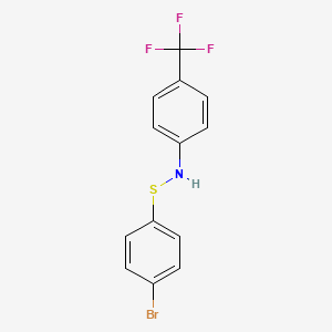 molecular formula C13H9BrF3NS B14380902 N-[(4-Bromophenyl)sulfanyl]-4-(trifluoromethyl)aniline CAS No. 88693-73-6