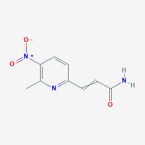molecular formula C9H9N3O3 B14380908 3-(6-Methyl-5-nitropyridin-2-yl)prop-2-enamide CAS No. 89861-98-3