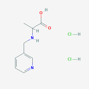molecular formula C9H14Cl2N2O2 B1438093 2-[(Pyridin-3-ylmethyl)amino]propanoic acid dihydrochloride CAS No. 1396962-67-6