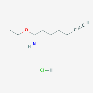 molecular formula C9H16ClNO B14380943 Ethyl hept-6-ynimidate;hydrochloride CAS No. 88499-80-3