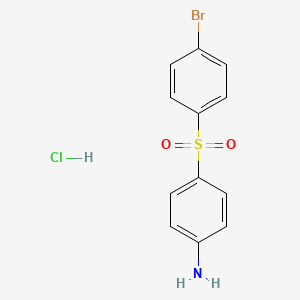 molecular formula C12H11BrClNO2S B1438095 4-(4-Bromobenzenesulfonyl)aniline hydrochloride CAS No. 1172364-06-5