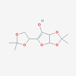 molecular formula C₁₂H₁₈O₆ B014381 (3aR,5R,6aS)-5-((R)-2,2-Dimethyl-1,3-dioxolan-4-yl)-2,2-dimethyldihydrofuro[2,3-d][1,3]dioxol-6(3aH)-one CAS No. 2847-00-9
