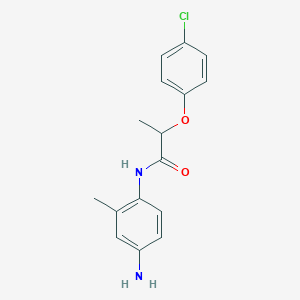 molecular formula C16H17ClN2O2 B1438114 N-(4-Amino-2-methylphenyl)-2-(4-chlorophenoxy)-propanamide CAS No. 1020057-45-7