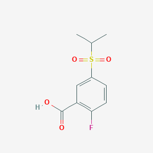 2-Fluoro-5-(propane-2-sulfonyl)benzoic acid