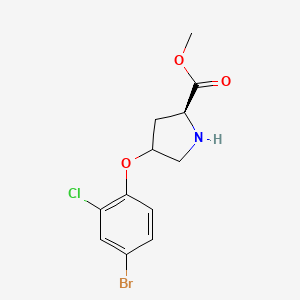 methyl (2S)-4-(4-bromo-2-chlorophenoxy)pyrrolidine-2-carboxylate