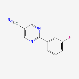 2-(3-Fluorophenyl)pyrimidine-5-carbonitrile