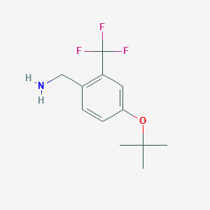 molecular formula C12H16F3NO B1438169 [4-(Tert-butoxy)-2-(trifluoromethyl)phenyl]methanamine CAS No. 1094335-43-9