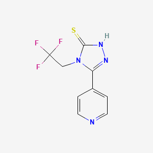 5-(pyridin-4-yl)-4-(2,2,2-trifluoroethyl)-4H-1,2,4-triazole-3-thiol