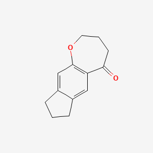 molecular formula C13H14O2 B1438189 2H,3H,4H,5H,7H,8H,9H-indeno[5,6-b]oxepin-5-one CAS No. 206435-98-5