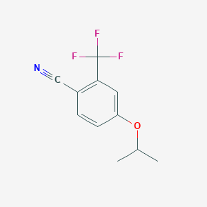 molecular formula C11H10F3NO B1438206 4-(Propan-2-yloxy)-2-(trifluoromethyl)benzonitrile CAS No. 1094436-68-6