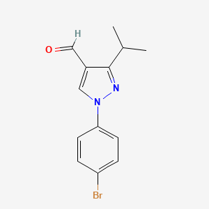1-(4-bromophenyl)-3-(propan-2-yl)-1H-pyrazole-4-carbaldehyde