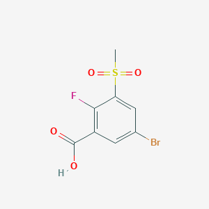 molecular formula C8H6BrFO4S B1438219 5-Bromo-2-fluoro-3-methanesulfonylbenzoic acid CAS No. 1094428-68-8