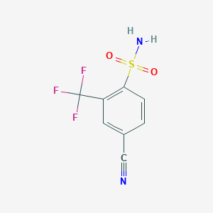4-Cyano-2-(trifluoromethyl)benzene-1-sulfonamide