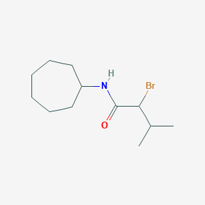 molecular formula C12H22BrNO B1438244 2-bromo-N-cycloheptyl-3-methylbutanamide CAS No. 1098361-68-2