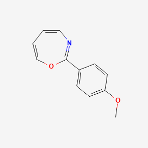 molecular formula C12H11NO2 B14382461 2-(4-Methoxyphenyl)-1,3-oxazepine CAS No. 90180-43-1
