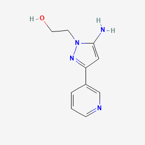 molecular formula C10H12N4O B1438247 2-[5-amino-3-(pyridin-3-yl)-1H-pyrazol-1-yl]ethan-1-ol CAS No. 90870-78-3