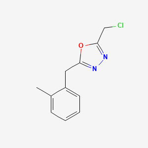 2-(Chloromethyl)-5-[(2-methylphenyl)methyl]-1,3,4-oxadiazole