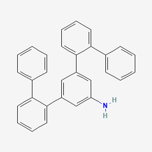 molecular formula C30H23N B14382494 3,5-Bis(2-phenylphenyl)aniline CAS No. 88241-89-8