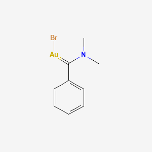 molecular formula C9H11AuBrN B14382579 Bromo[(dimethylamino)(phenyl)methylidene]gold CAS No. 88682-85-3