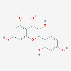 molecular formula C15H12O7 B14382587 2-(2,4-Dihydroxyphenyl)-4H-1-benzopyran-3,4,5,7-tetrol CAS No. 89762-23-2