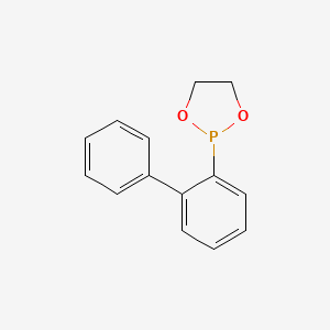 molecular formula C14H13O2P B14382590 2-([1,1'-Biphenyl]-2-yl)-1,3,2-dioxaphospholane CAS No. 87989-49-9