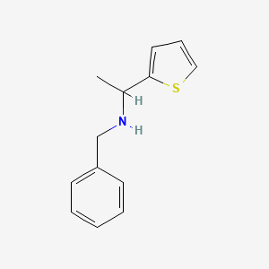 molecular formula C13H15NS B1438260 Benzyl[1-(thiophen-2-yl)ethyl]amine CAS No. 1019534-84-9