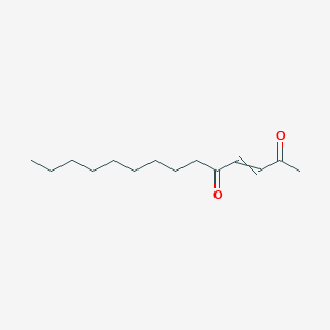 molecular formula C14H24O2 B14382605 Tetradec-3-ene-2,5-dione CAS No. 90072-84-7