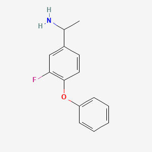 B1438263 1-(3-Fluoro-4-phenoxyphenyl)ethan-1-amine CAS No. 1019474-96-4