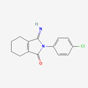 molecular formula C14H13ClN2O B14382677 2-(4-Chlorophenyl)-3-imino-2,3,4,5,6,7-hexahydro-1H-isoindol-1-one CAS No. 89611-44-9