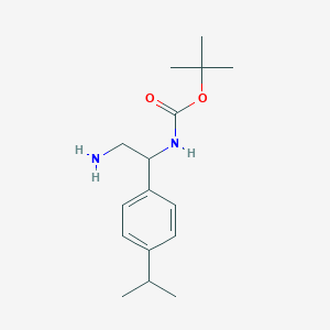 tert-butyl N-{2-amino-1-[4-(propan-2-yl)phenyl]ethyl}carbamate