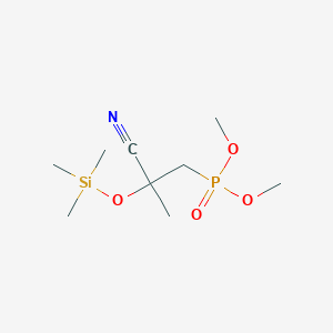 molecular formula C9H20NO4PSi B14382723 Dimethyl {2-cyano-2-[(trimethylsilyl)oxy]propyl}phosphonate CAS No. 88631-43-0