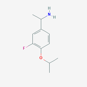 1-[3-Fluoro-4-(propan-2-yloxy)phenyl]ethan-1-amine
