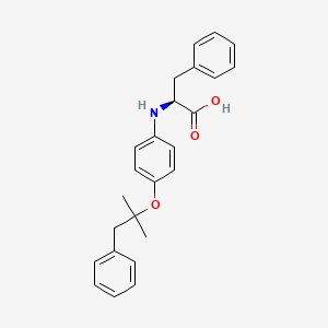 molecular formula C25H27NO3 B14382855 N-{4-[(2-Methyl-1-phenylpropan-2-yl)oxy]phenyl}-L-phenylalanine CAS No. 87991-45-5
