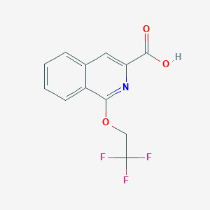 molecular formula C12H8F3NO3 B1438287 1-(2,2,2-Trifluoroethoxy)isoquinoline-3-carboxylic acid CAS No. 1096982-79-4