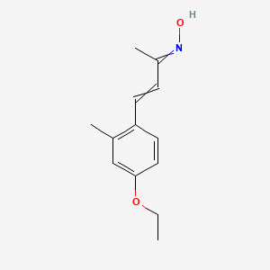molecular formula C13H17NO2 B14382902 N-[4-(4-Ethoxy-2-methylphenyl)but-3-en-2-ylidene]hydroxylamine CAS No. 89764-03-4