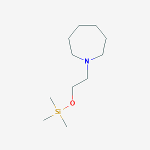 molecular formula C11H25NOSi B14382907 1-{2-[(Trimethylsilyl)oxy]ethyl}azepane CAS No. 89841-32-7
